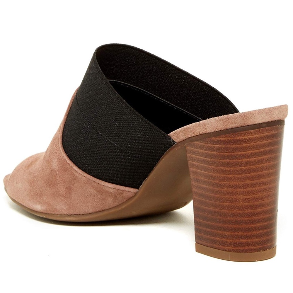 Franco Sarto Taupe Suede Block Mules - Picture 7 of 7